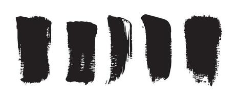 Hazy Black Brush Strokes for Artistic Design vector