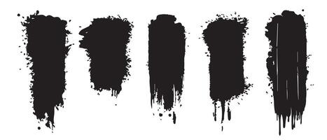 Artistic Black Ink Splatter Backgrounds for Bold Projects vector