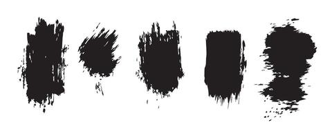 Messy Black Ink Splatter Backgrounds for Art Projects vector