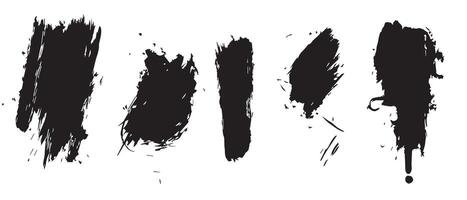 High-Definition Black Ink Splatter Textures for Prints vector