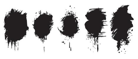 Intense Ink Splatter Backgrounds in Black for Contrast vector