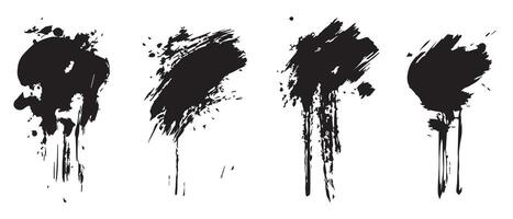 Elegant Black Ink Splatters for Layout Design vector