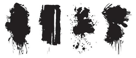 Black Ink Droplets and Splatters for Art Projects vector