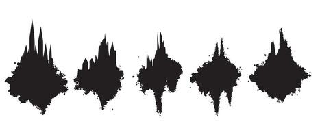 Ink Burst Textures in Black for Background Use vector