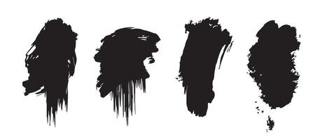 Ink Drip Texture Backgrounds in Black for Art vector