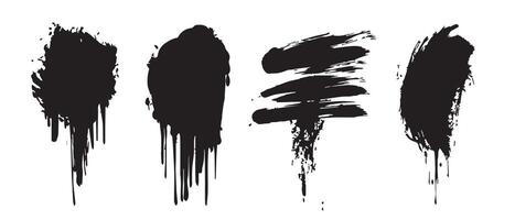 Unique Black Ink Splatter Backgrounds for Design vector