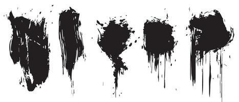 Expressionist Black Ink Splatters for Digital Art vector