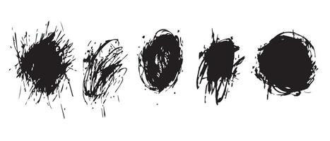 Monochrome Ink Splatters for Minimal Backgrounds vector