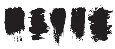 Splattered Ink on Paper Style Backgrounds in Black vector