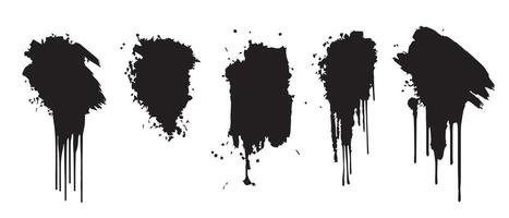 Textured Black Ink Splatters for Layout Inspiration vector