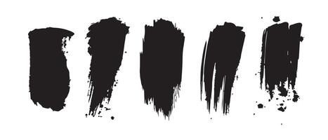 Sketchy Black Brush Strokes for Digital Design vector