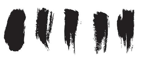 Clean Finish Black Brush Strokes for Print Use vector