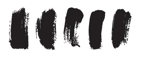 Sharp Swatch Black Brush Strokes for Layout Use vector