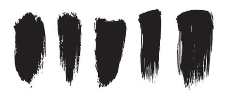 Asymmetrical Black Brush Strokes for Abstract Work vector