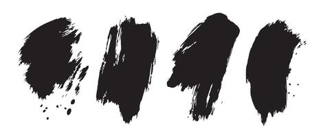 Compressed Black Brush Strokes for Clean Use vector