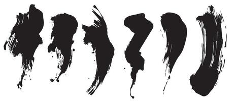 Abstract Edges Black Brush Strokes for Layout Ideas vector