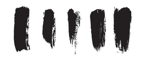 Static-Like Black Brush Strokes for Modern Graphics vector