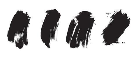 Soft Edge Black Brush Strokes for Minimal Art vector