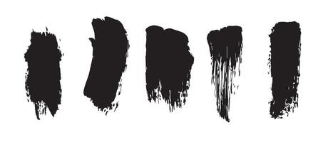 Graphic Black Brush Strokes for Web Projects vector