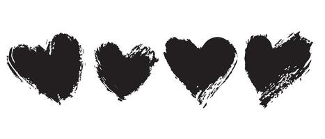 Gritty Black Heart Graphics for Creative Art vector