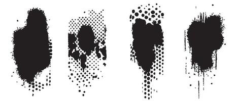 High-Resolution Ink Blot Textures for Artistic Design vector