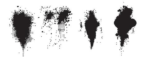 Abstract Splattered Ink Blot Textures vector