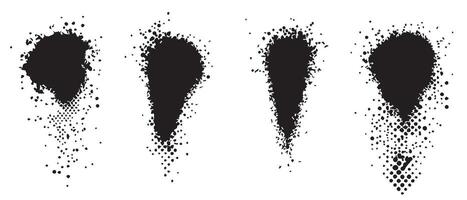 Artistic Ink Blot Patterns for Design Use vector