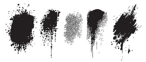 Expressive Ink Blots in Black and White vector