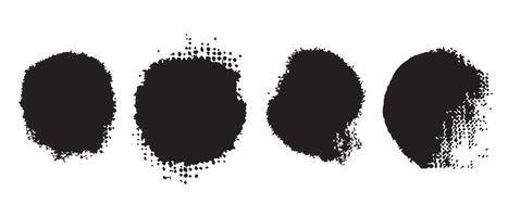 Grungy Black and White Ink Texture Backgrounds vector