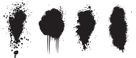 Messy Ink Blot Illustrations in Monochrome vector