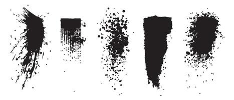 Abstract Black and White Ink Forms for Layouts vector