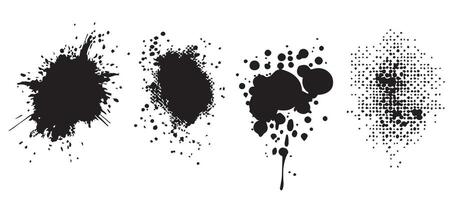 High-Def Ink Blot Textures in Neutral Tones vector