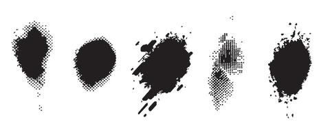 Moody Ink Textures in Black and White vector