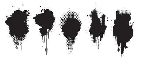 Smudged Monochrome Ink Backgrounds vector