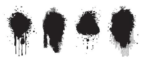 Ink Splash Textures in Grayscale vector