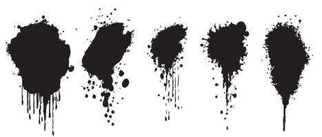 Subtle Ink Blot Patterns in Black and White vector