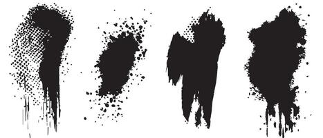 Clean Edge Ink Blots for Editorial Design vector