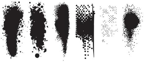 Bold Monochrome Ink Smudge Backgrounds vector