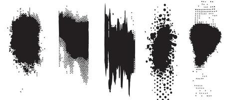 Abstract Painter Ink Blot Background Collection vector