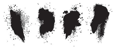 Grayscale Ink Drop Patterns in HD vector