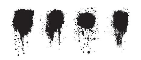 Graphic Splattered Ink Blot Backgrounds vector