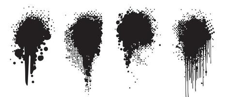 Diverse Ink Blot Textures for High-Impact Design vector