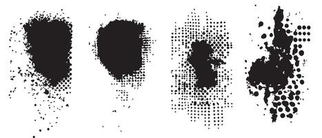 Pressed Ink Blot Shapes in High Res vector