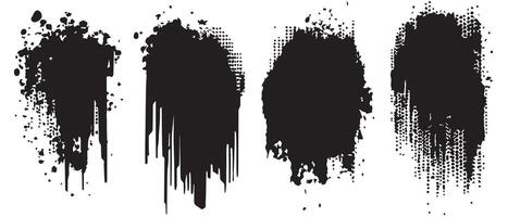 Gritty Ink Blot Backgrounds for Art Projects vector