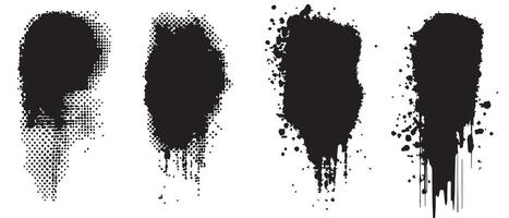 High-Contrast Abstract Ink Backgrounds vector