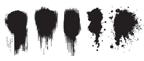 High-Def Ink Bleed Backgrounds in Monochrome vector