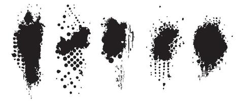 Dark Ink Blot Art for Minimalist Design vector