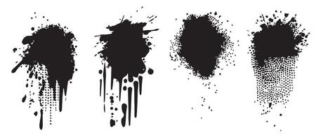 Simple Ink Blot Forms for Design Packs vector