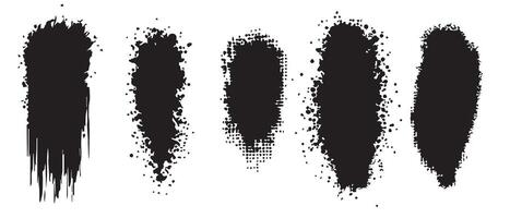 Isolated Ink Blots for Clean Design Backgrounds vector