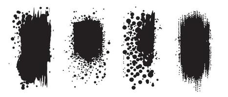 Brush-Style Ink Blot Backgrounds vector